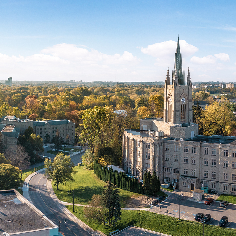 International students on campus