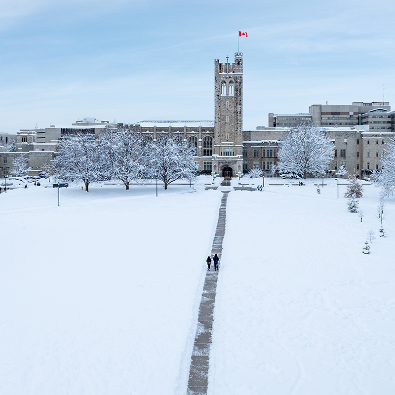 University College at Western University in winter
